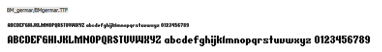 the bm germar font